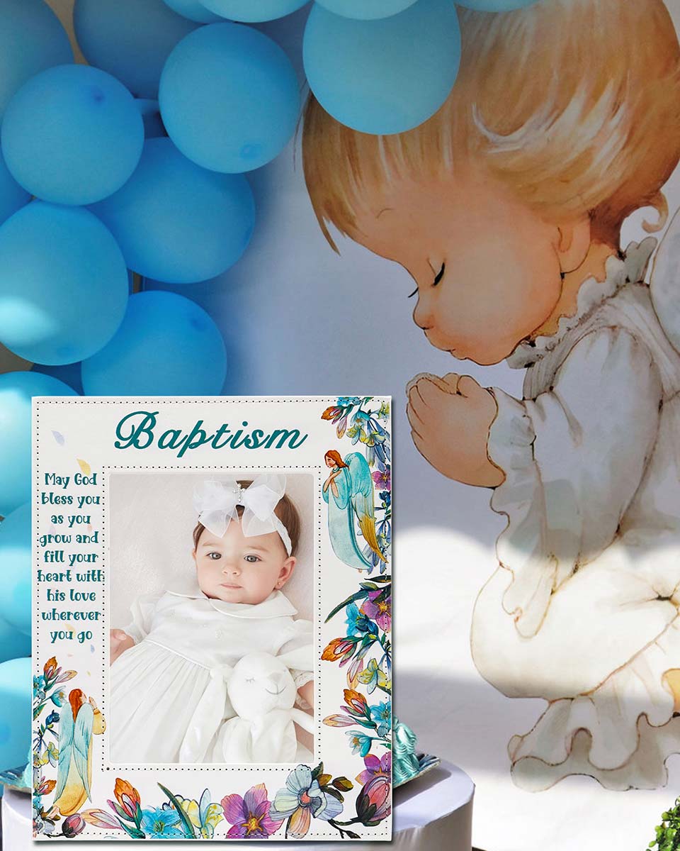 Baby Blessings Baptism Picture Frame for Christening Ceremony