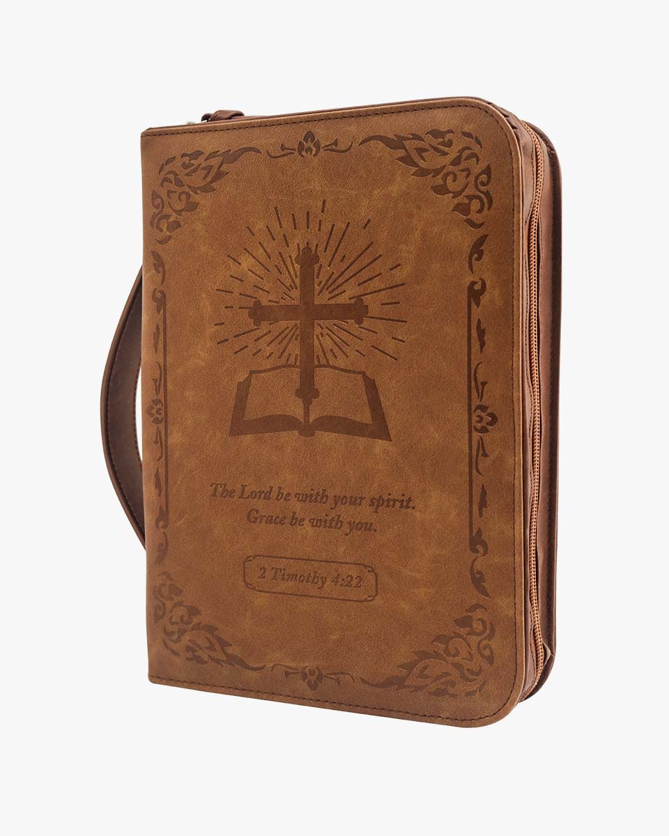 IvyRobes Vintage Bruin Bijbel Cover Voor Mannen Vrouwen PU Lederen Bijbel Case Duurzaam Rits Cross Bijbel Tas Draagtas Grote Size IvyRobes Vintage Bruin Bijbel Cover Voor Mannen Vrouwen PU Lederen Bijbel Case Duurzaam Rits Cross Bijbel Tas Draagtas Grote Size