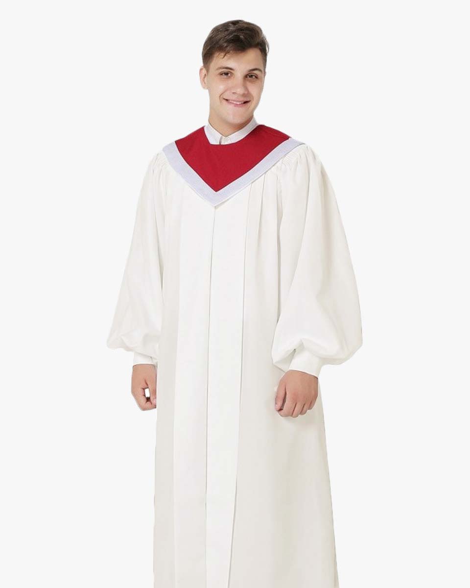 Senior Fluted Trinity Choir Robes Cuff Sleeve with Reversible Stoles