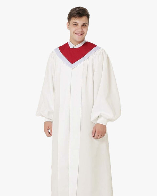 Senior Fluted Trinity Choir Robes Cuff Sleeve with Reversible Stoles