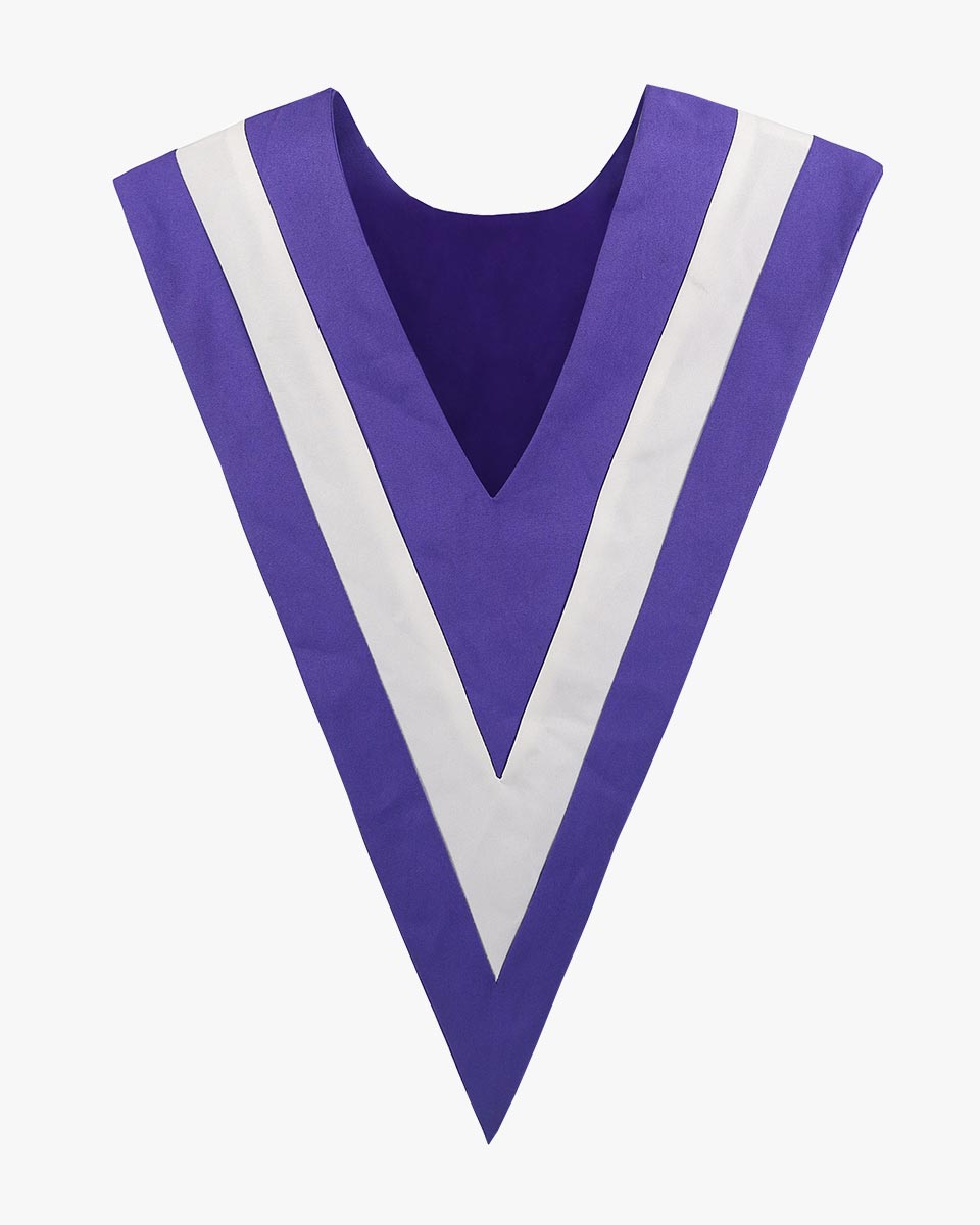 Custom V Choir Stoles with Contrasting Strip