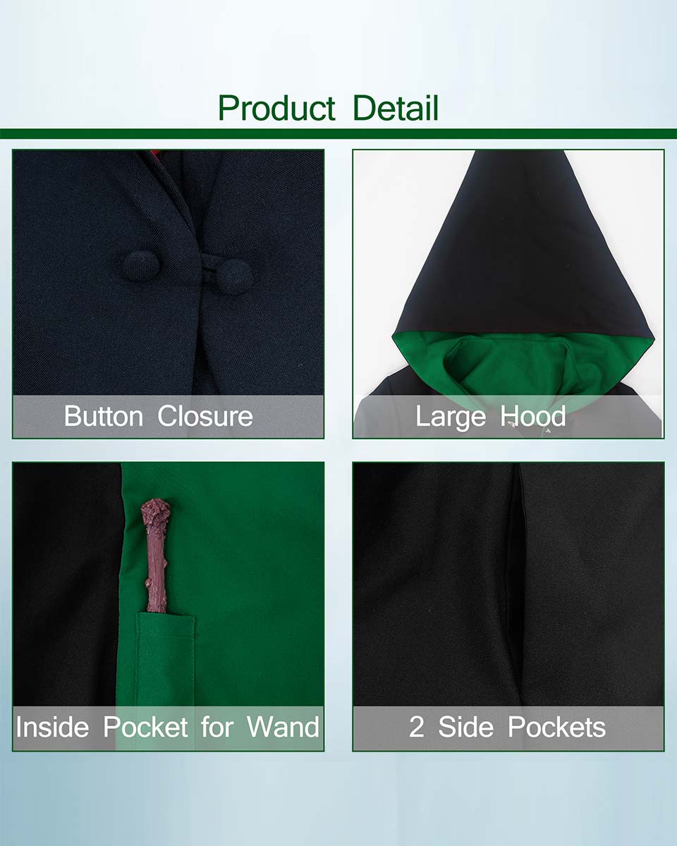 Unisex Magician Wizard Robe Accessory for Halloween Costumes Cosplay - 2 Colors Available