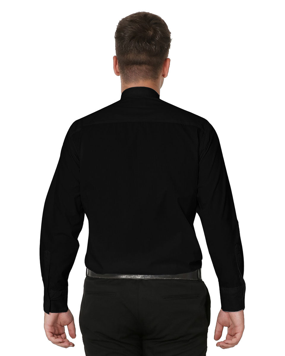 Men's Long-sleeved Tab Collar Clergy Shirt - 5 Colors Available