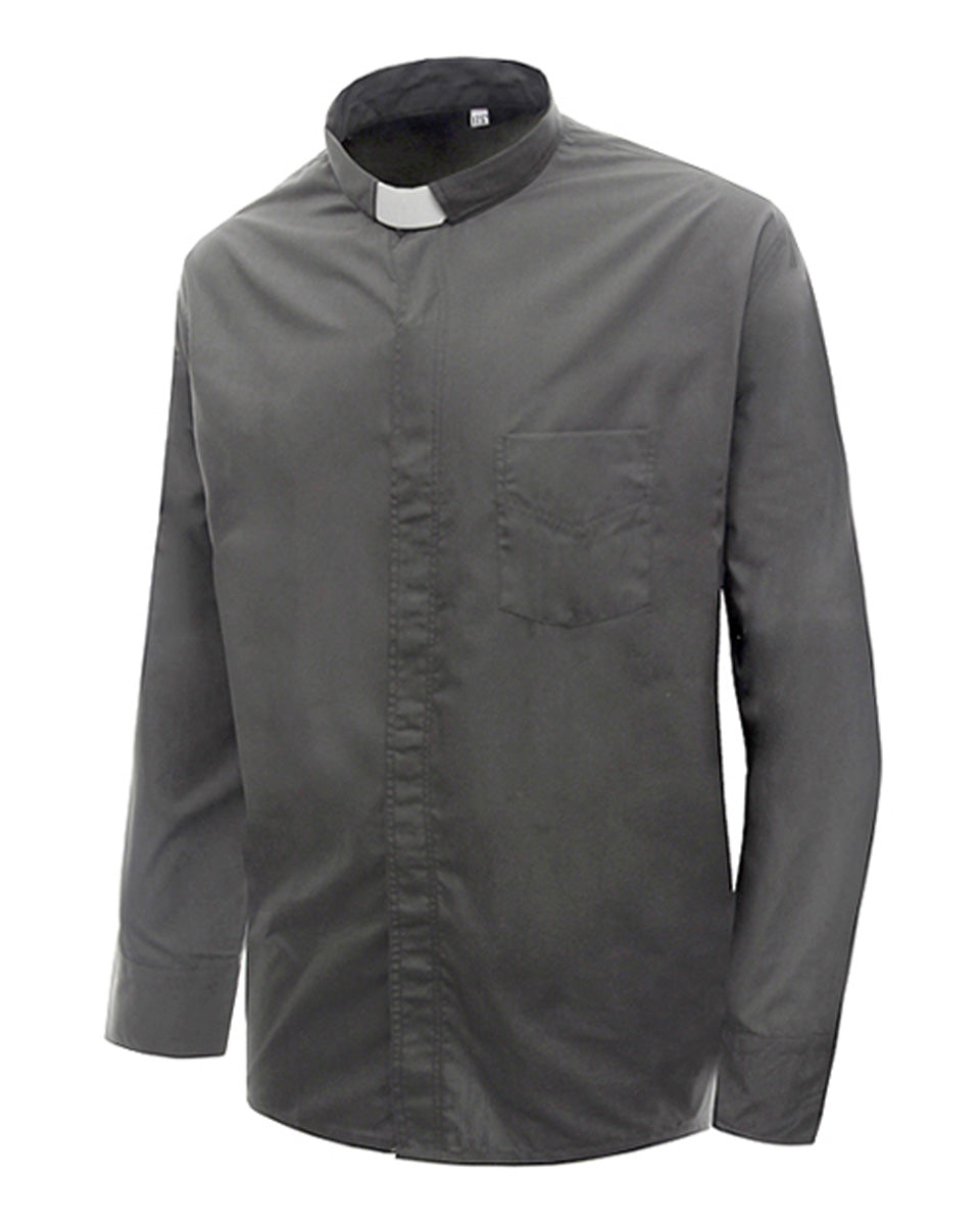 Men's Long-sleeved Tab Collar Clergy Shirt - 5 Colors Available