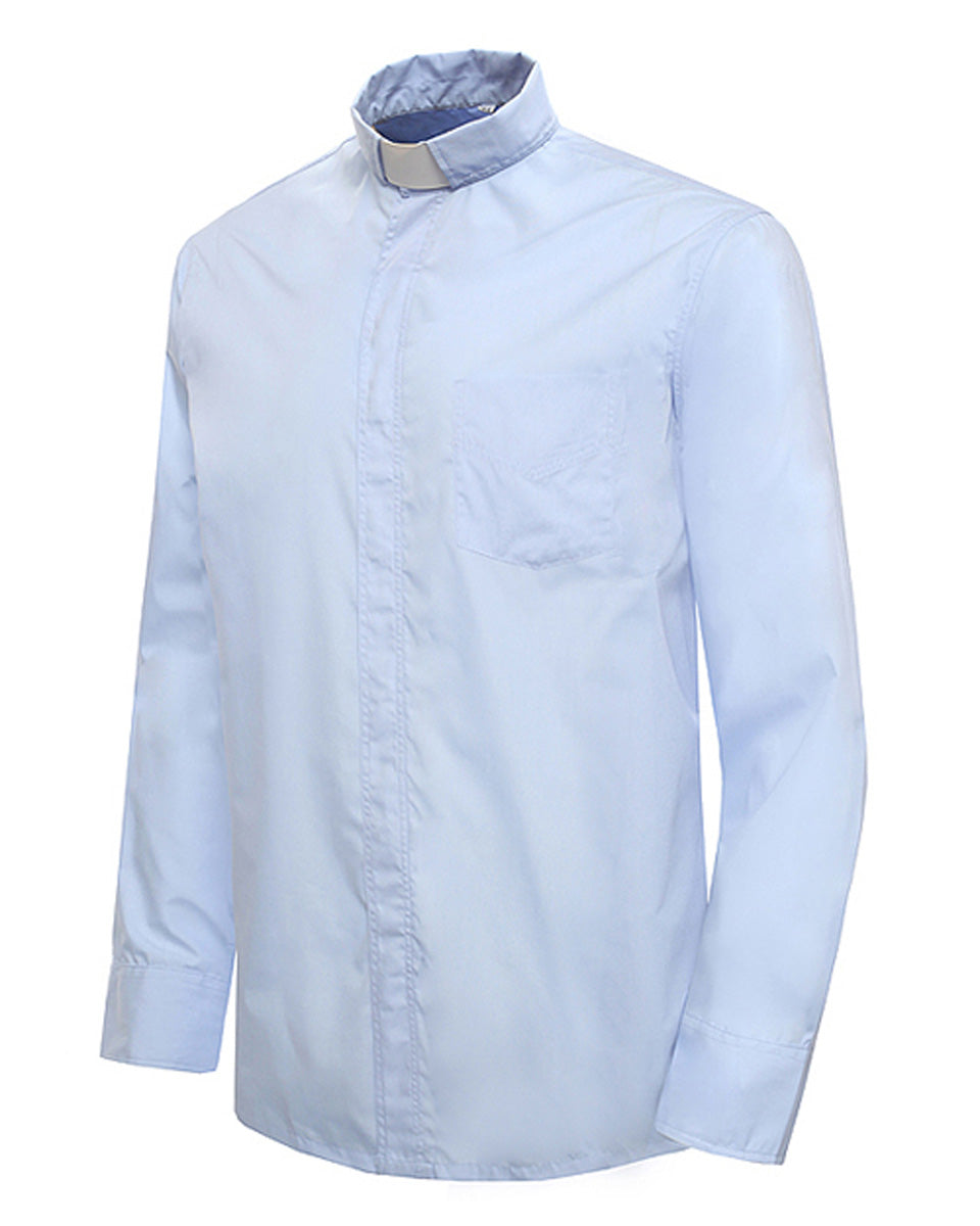 Men's Long-sleeved Tab Collar Clergy Shirt - 5 Colors Available