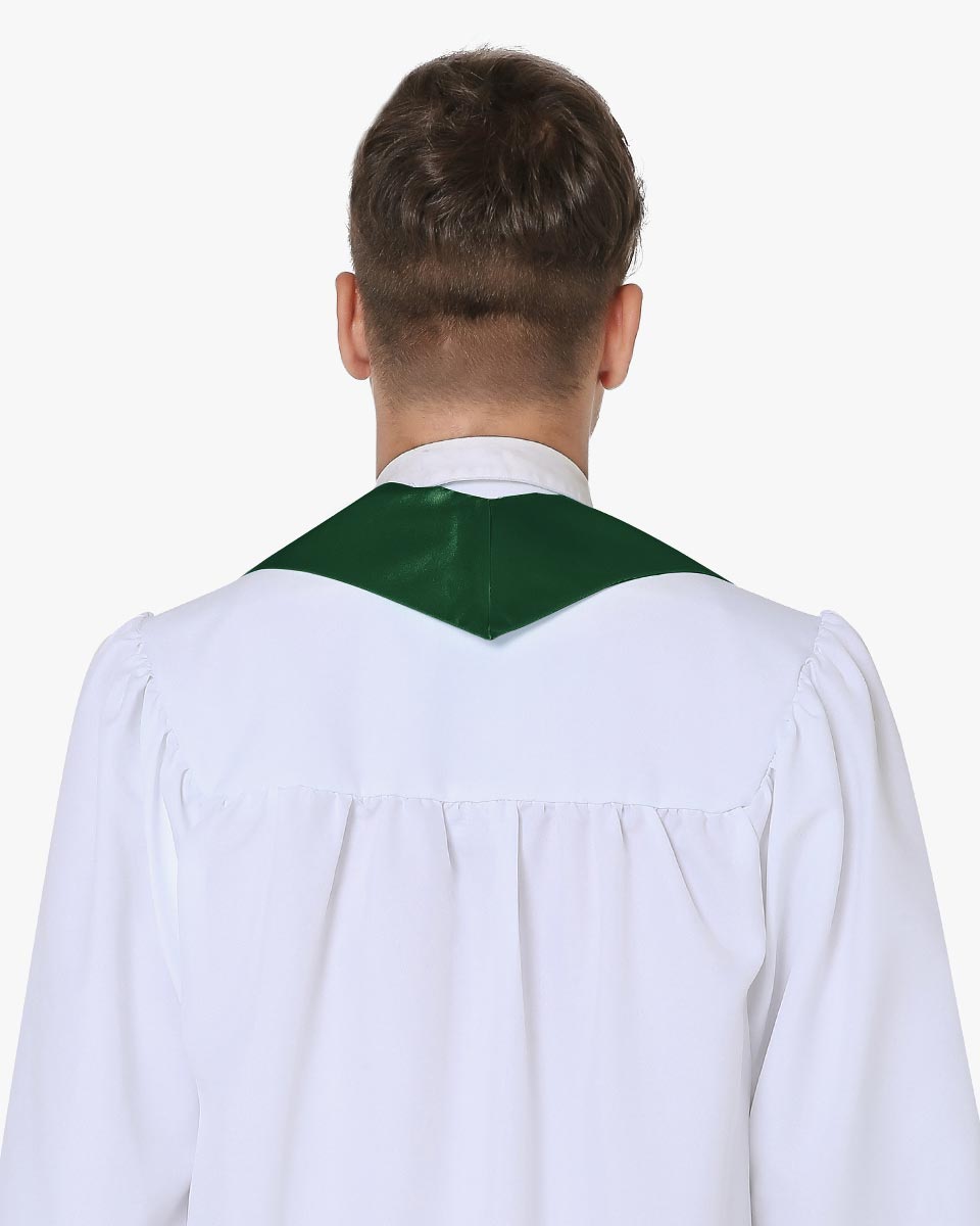 Traditional Choir Stole with Embroidery Cross - 5 Colors Available