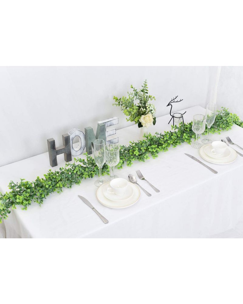2 Strands of 6 Feet Artificial Eucalyptus Garland for Home Decor and DIY Indoor-Outdoor Party