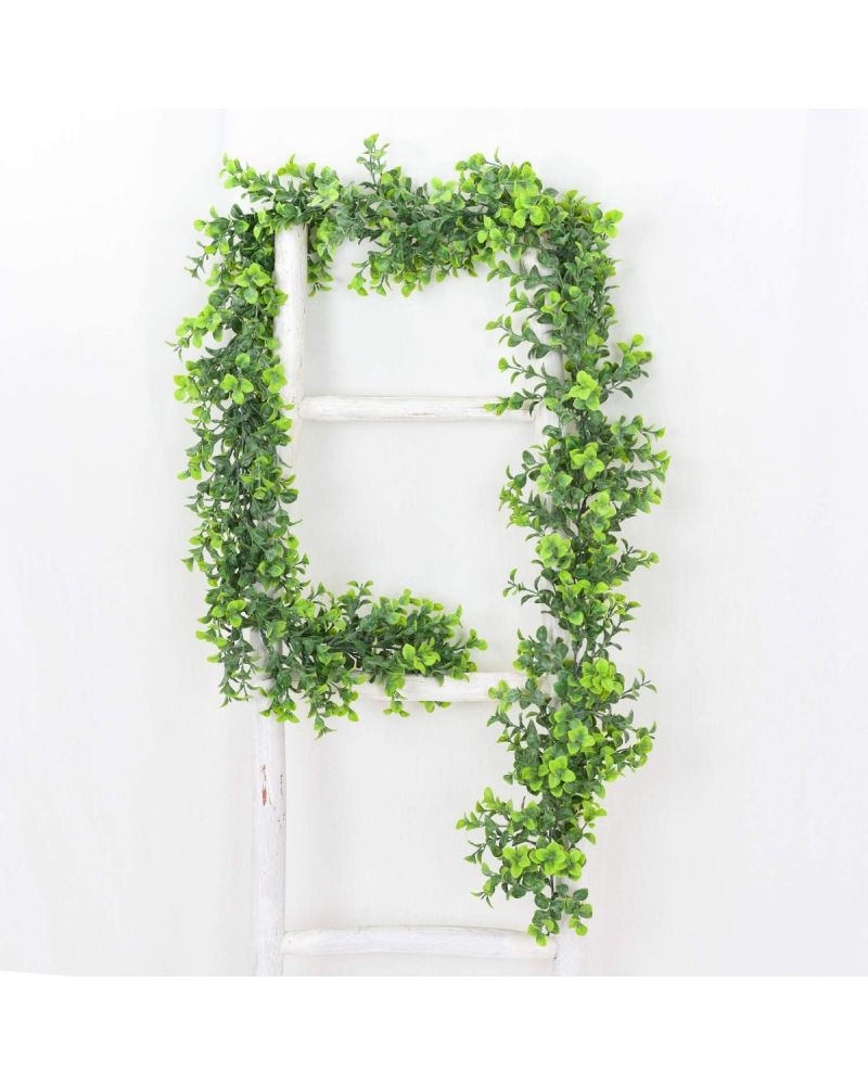 2 Strands of 6 Feet Artificial Eucalyptus Garland for Home Decor and DIY Indoor-Outdoor Party