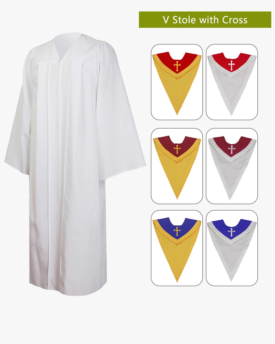 Senior Classic Choir Robes with Reversible Stoles