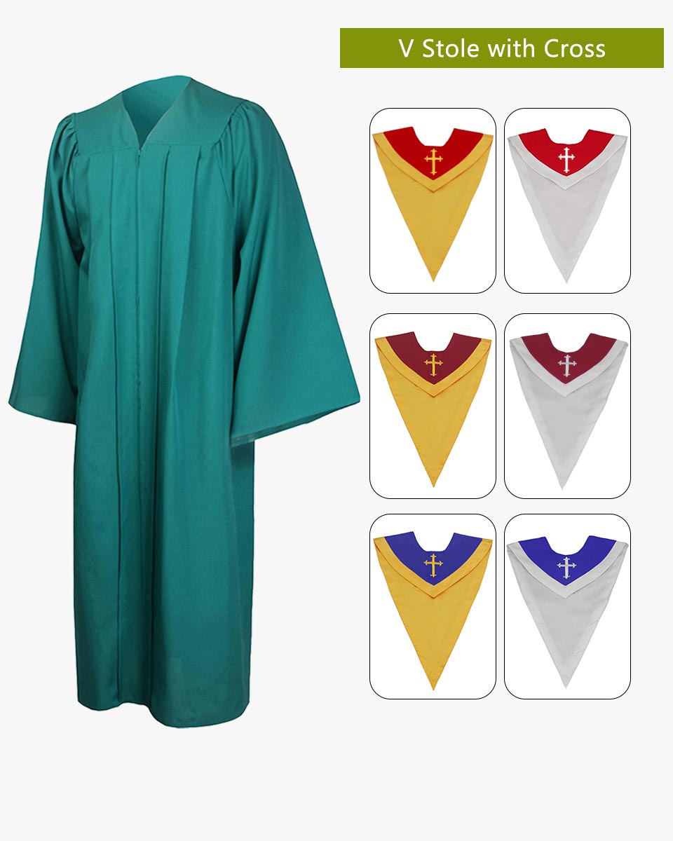 Senior Classic Choir Robes with Reversible Stoles