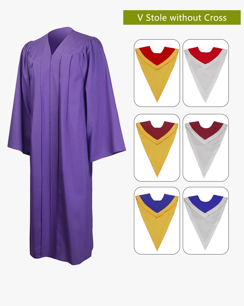 Senior Classic Choir Robes with Reversible Stoles