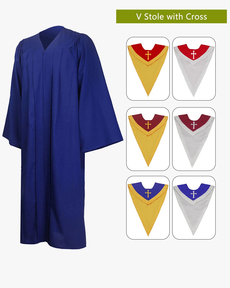 Senior Classic Choir Robes with Reversible Stoles