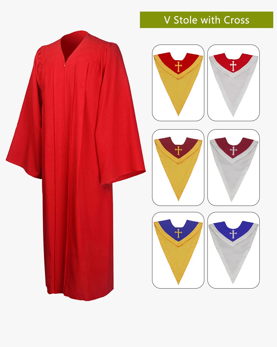 Senior Classic Choir Robes with Reversible Stoles