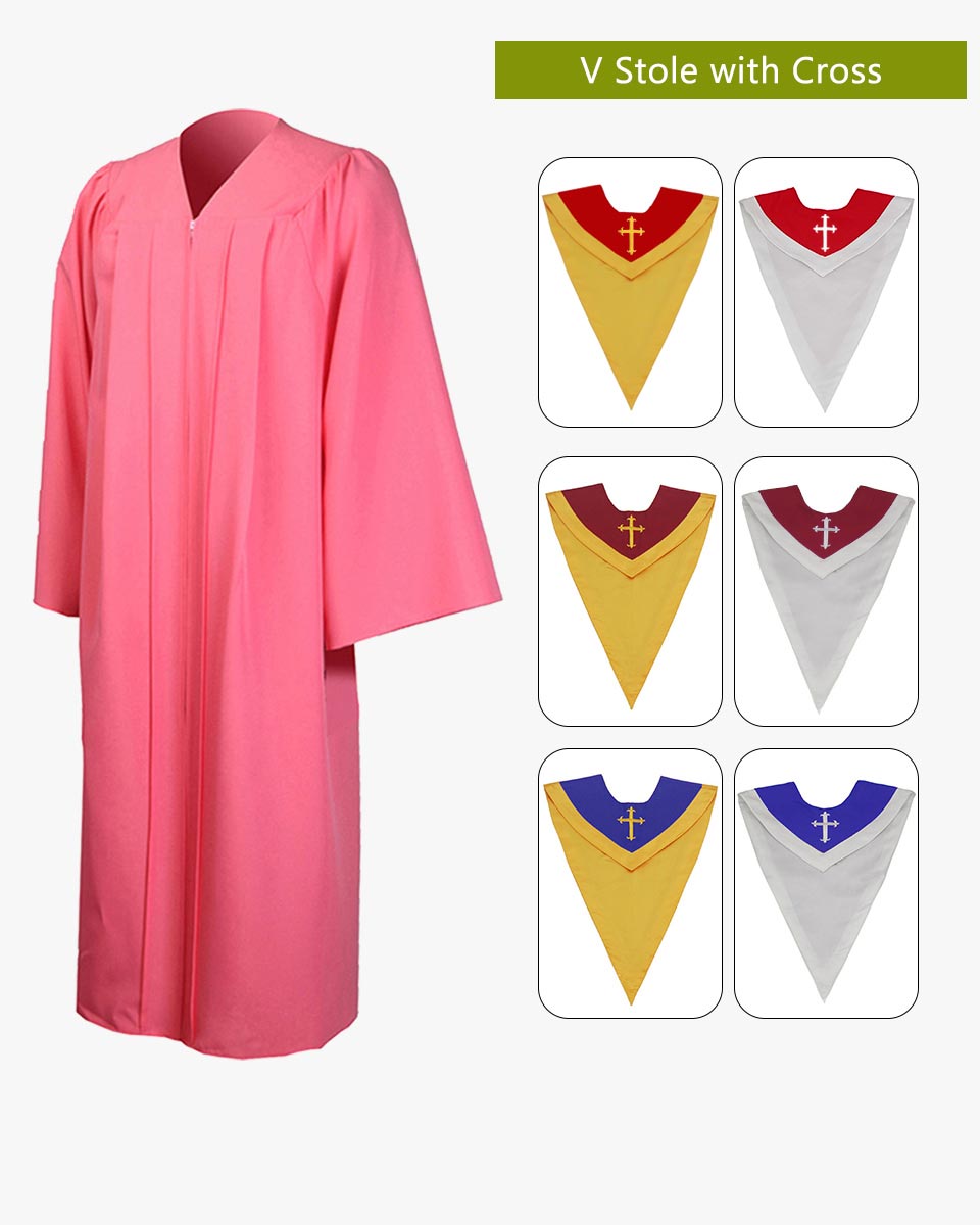 Senior Classic Choir Robes with Reversible Stoles