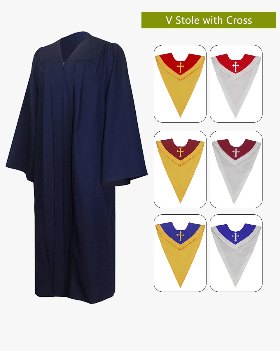 Senior Classic Choir Robes with Reversible Stoles