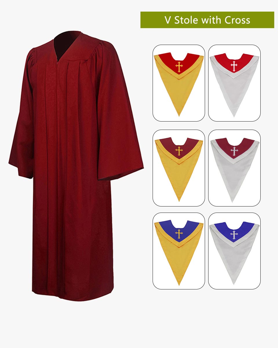 Senior Classic Choir Robes with Reversible Stoles