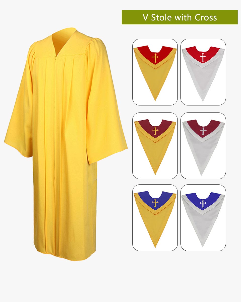 Senior Classic Choir Robes with Reversible Stoles