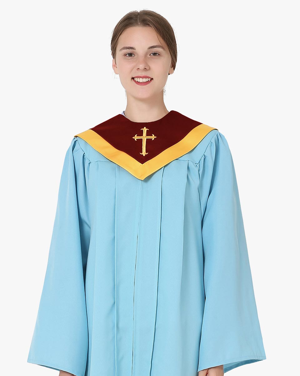 Reversible Choir Stoles with Border and Cross