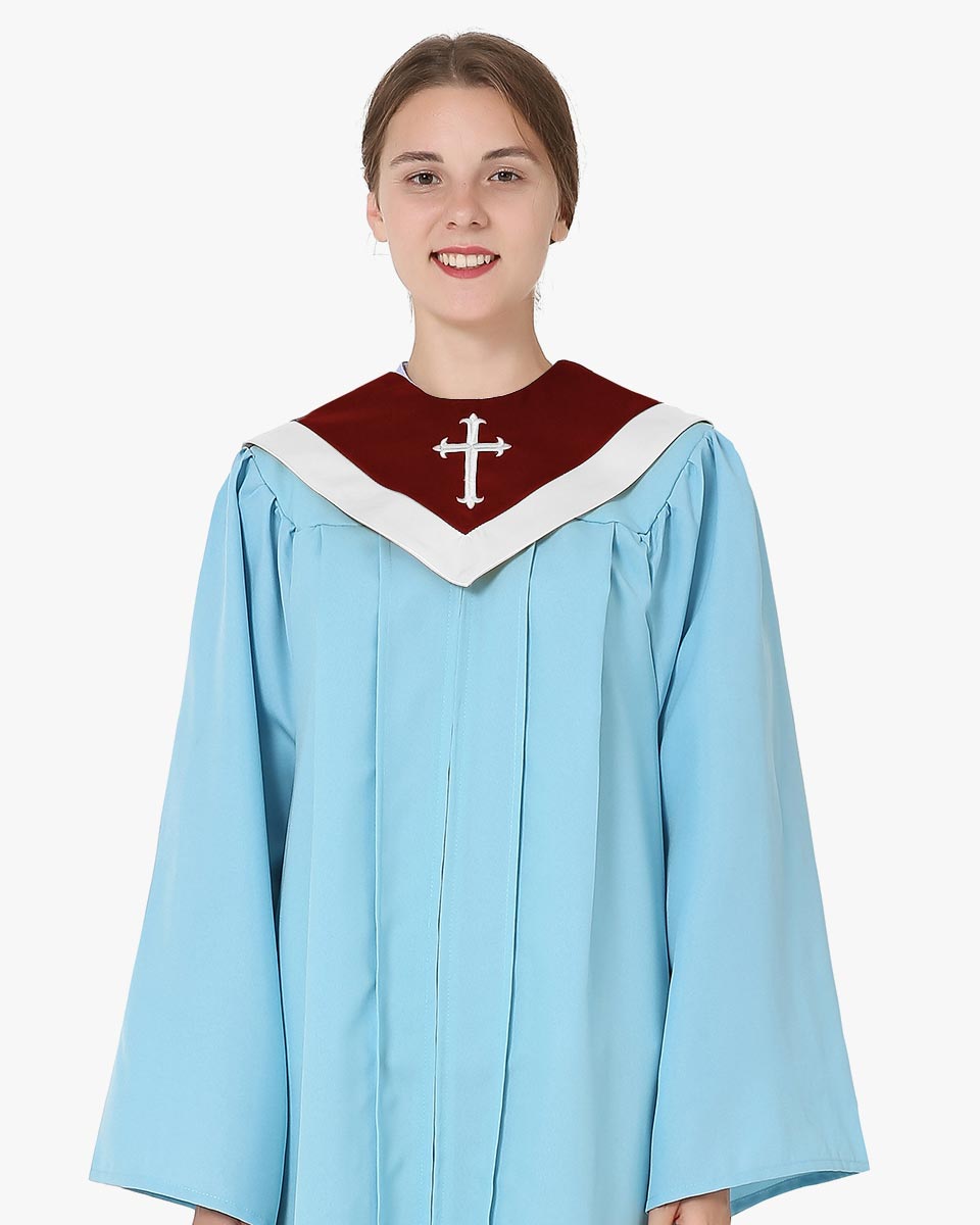 Reversible Choir Stoles with Border and Cross