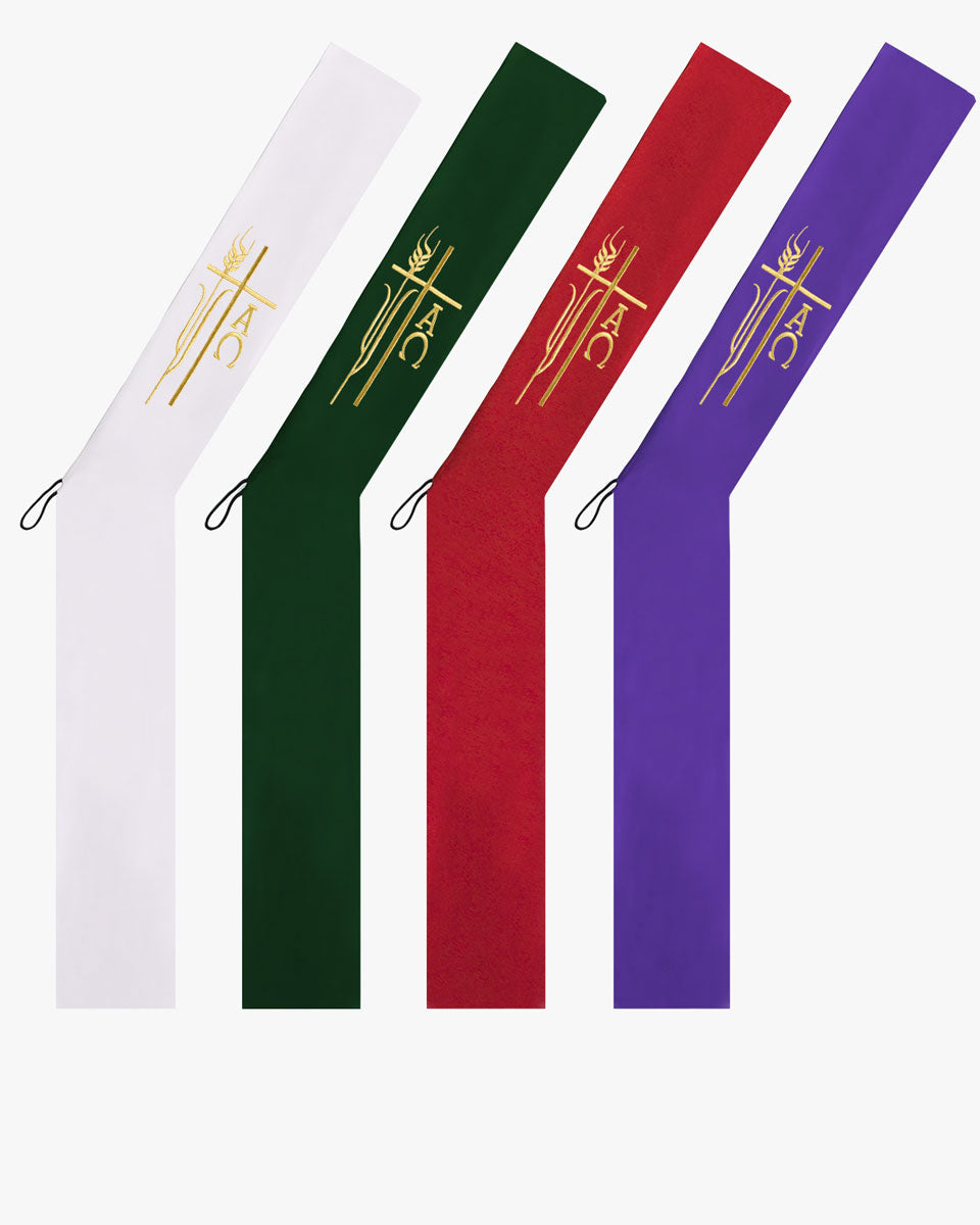 Alpha Omega Wheat Deacon Stoles - 4 Colors Available