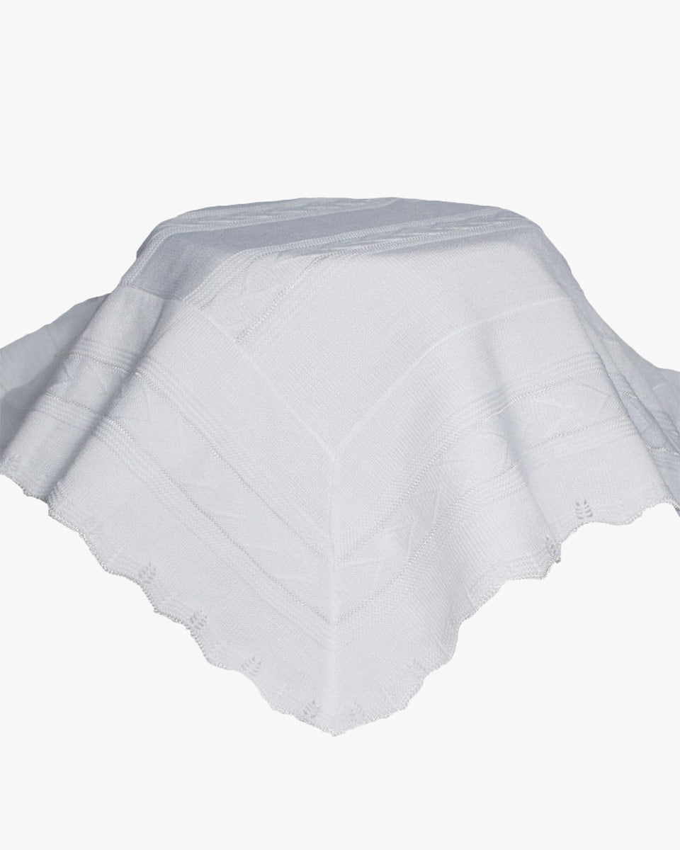 Knit Christening Baptism Shawl