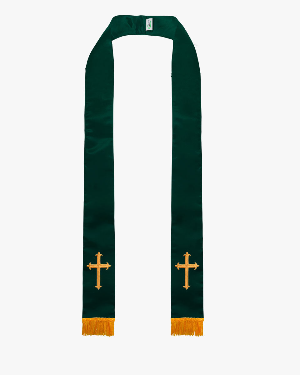 Clergy Stoles with Embroidery Cross - 5 Colors Available