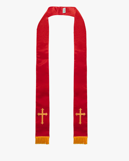 Clergy Stoles with Embroidery Cross - 5 Colors Available