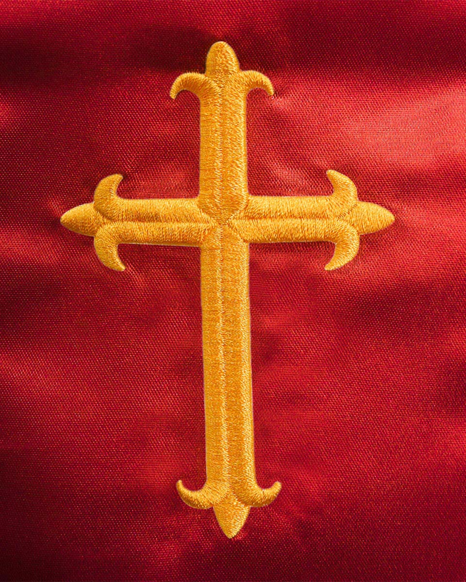 Clergy Stoles with Embroidery Cross - 5 Colors Available