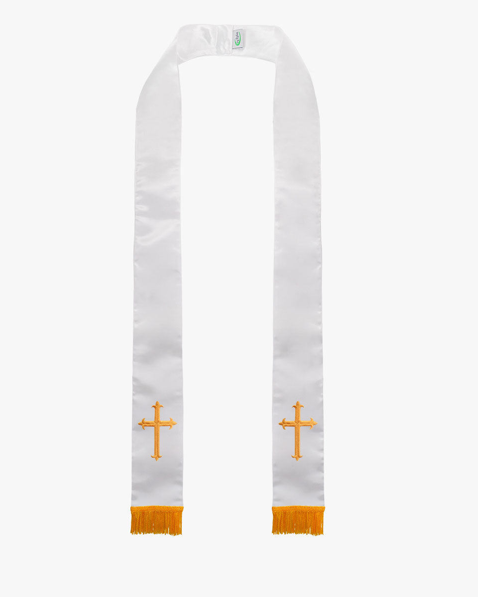 Clergy Stoles with Embroidery Cross - 5 Colors Available