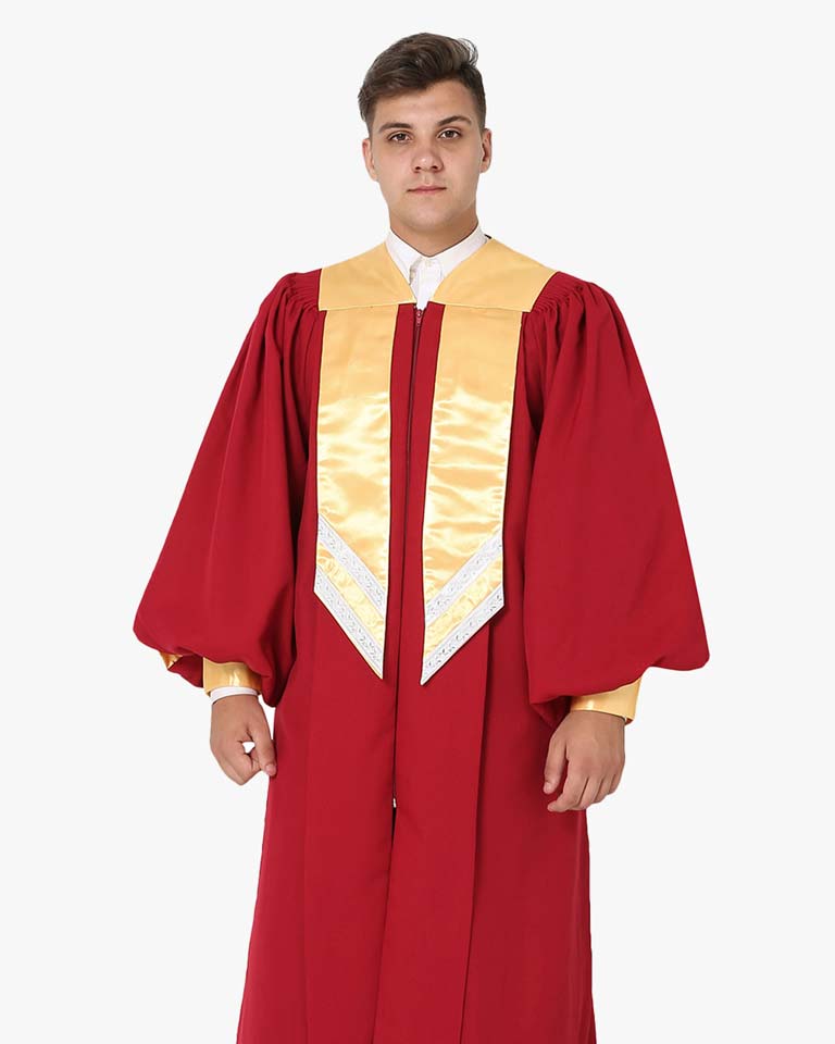 red choir dresses Traditional 100% Polyester Choir Robes For Adults (Biking Red X-Small) at Amazon Women's Clothing store