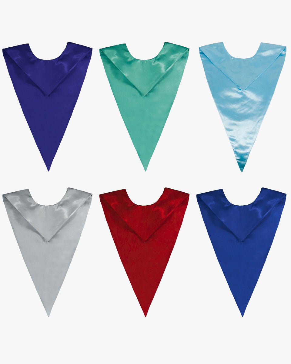 Traditional One Color V Stoles - 10 Colors Available