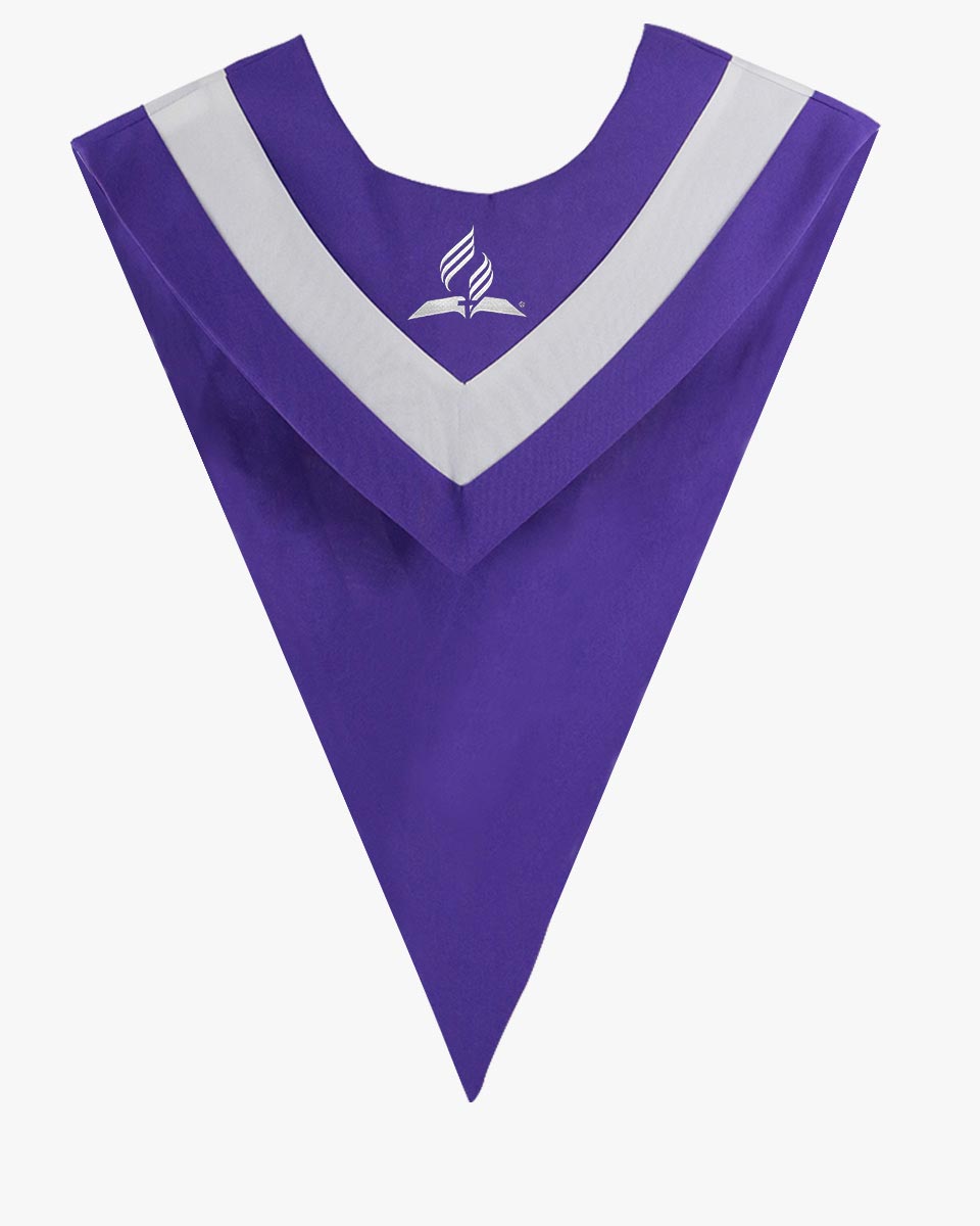 Custom V Choir Stoles with Contrasting Strip