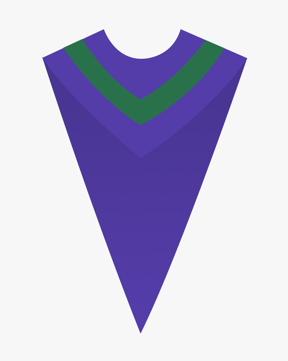 Custom V Choir Stoles with Contrasting Strip