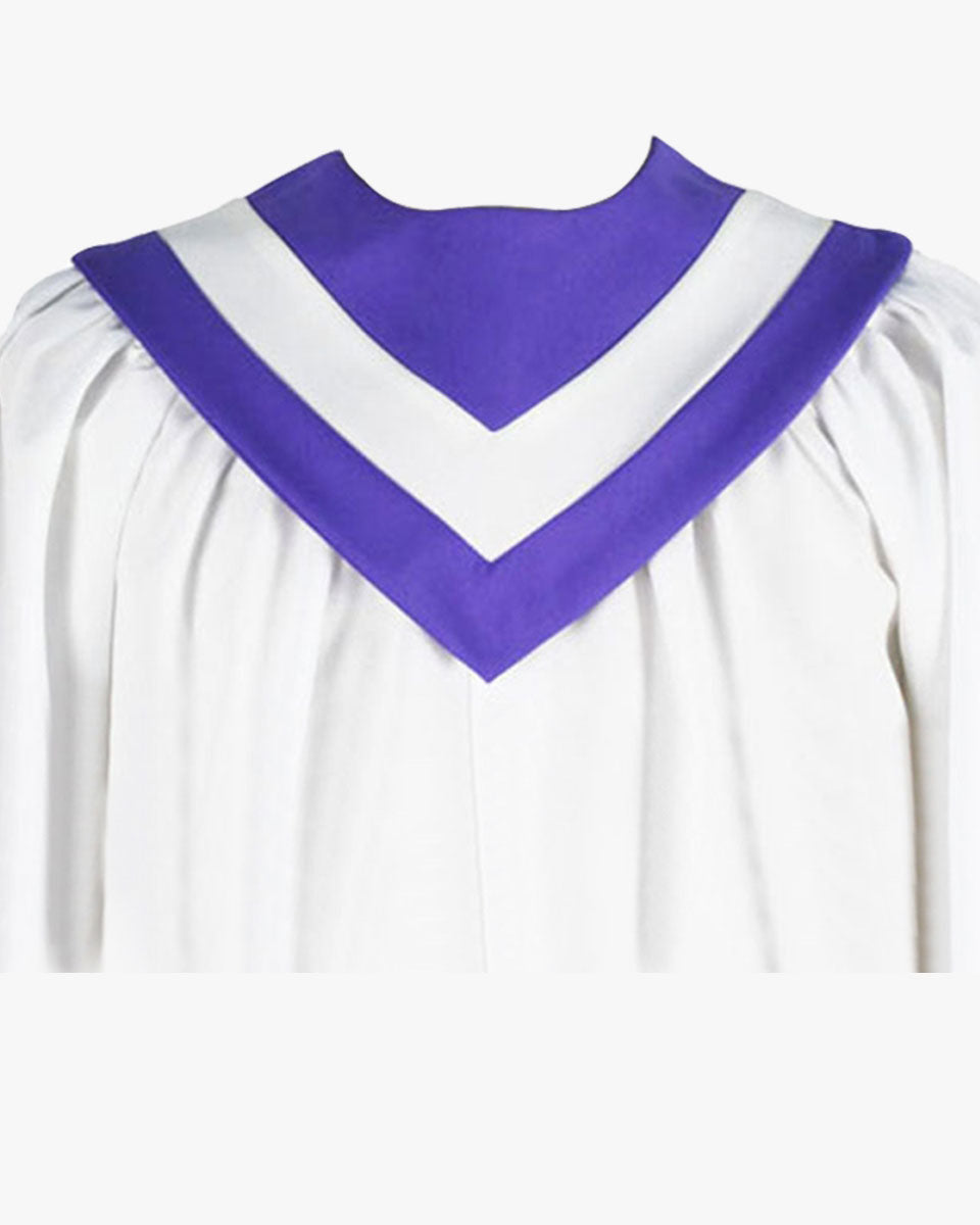 Custom V Choir Stoles with Contrasting Strip