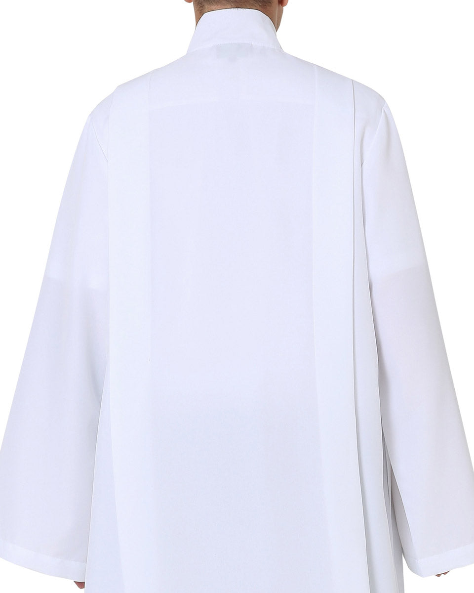 Front Wrap White Clergy Cassock Alb