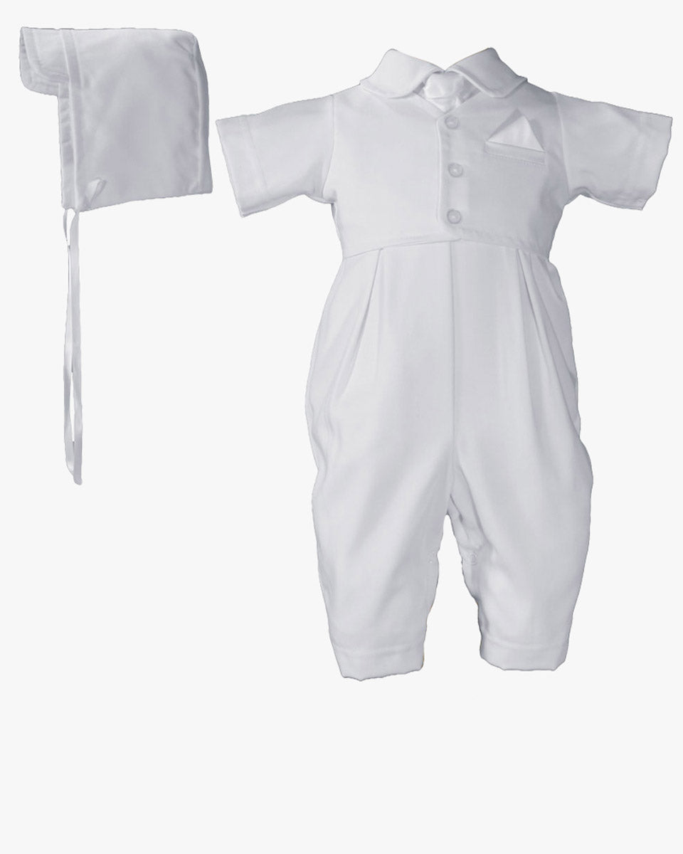 Handsome Vested Gabardine Short Sleeve Coverall