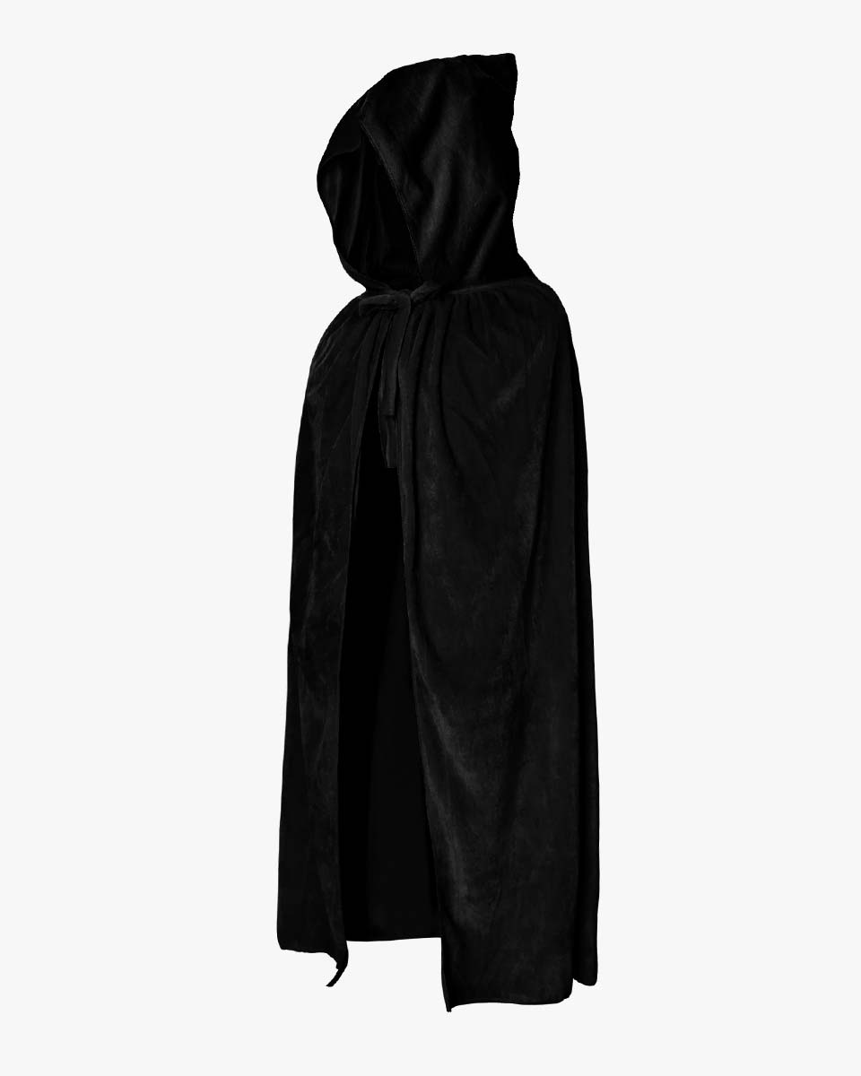 Unisex Fancy Full Length Kids Hooded Velvet Cloak for Halloween Dress Cosplay