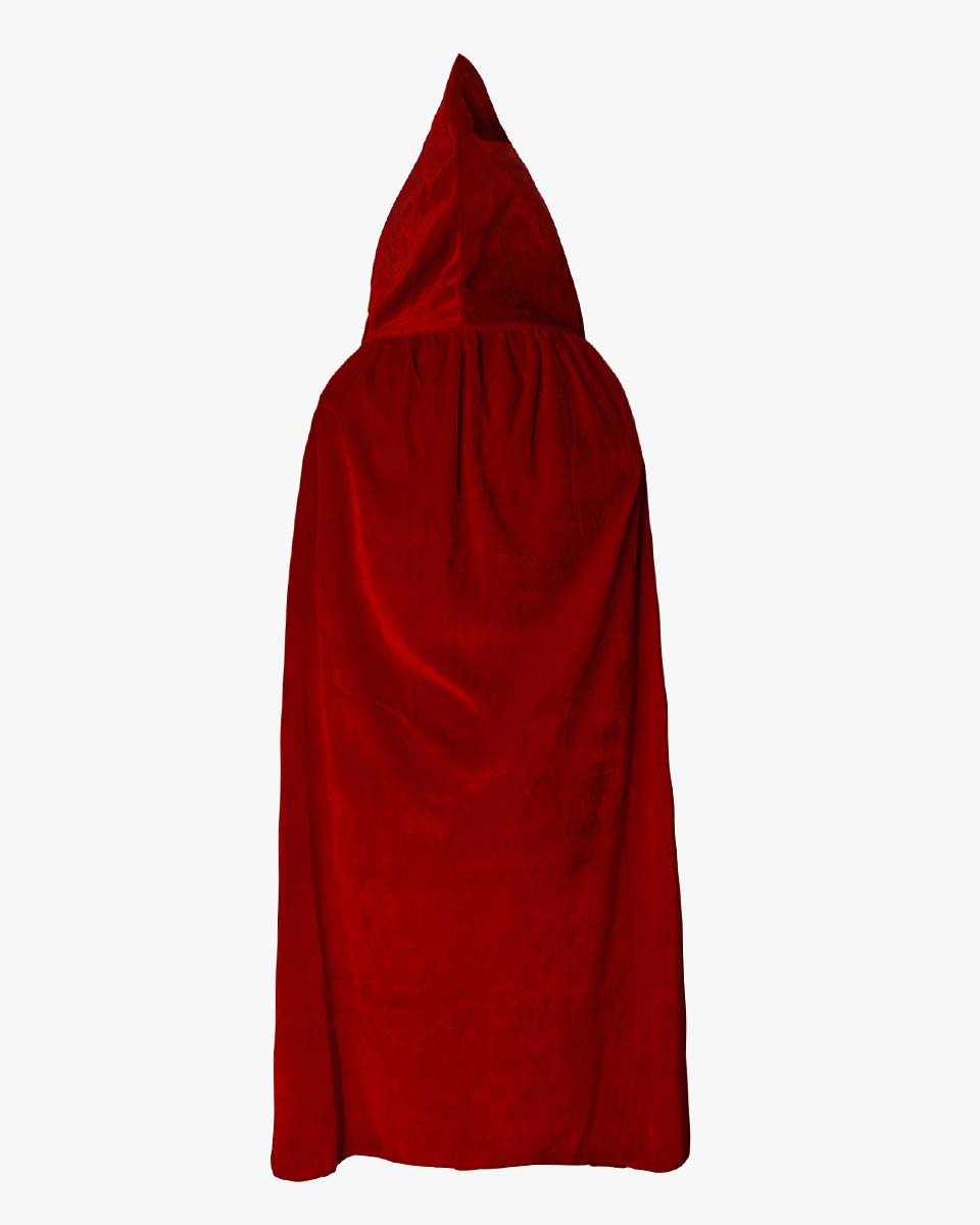 Unisex Fancy Full Length Kids Hooded Velvet Cloak for Halloween Dress Cosplay