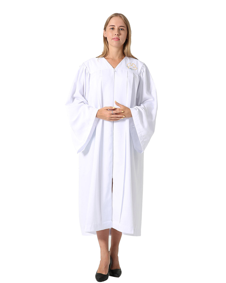 Baptismal Robe with Dove - White