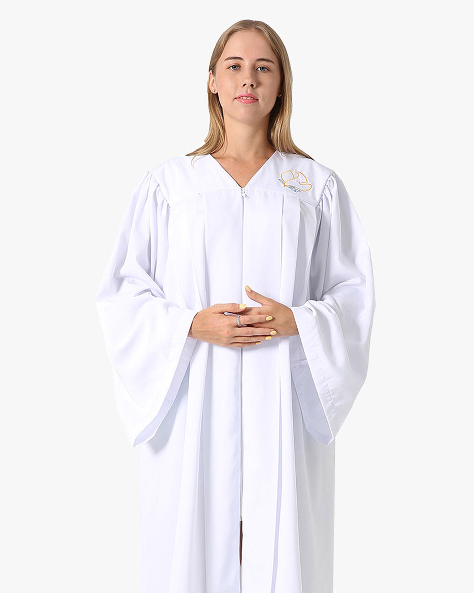 Baptismal Robe with Dove - White