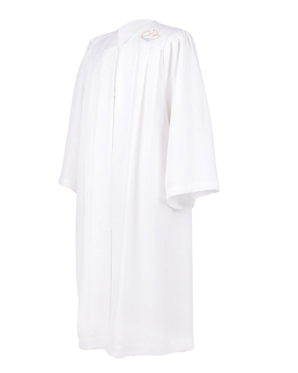 Baptismal Robe with Dove - White