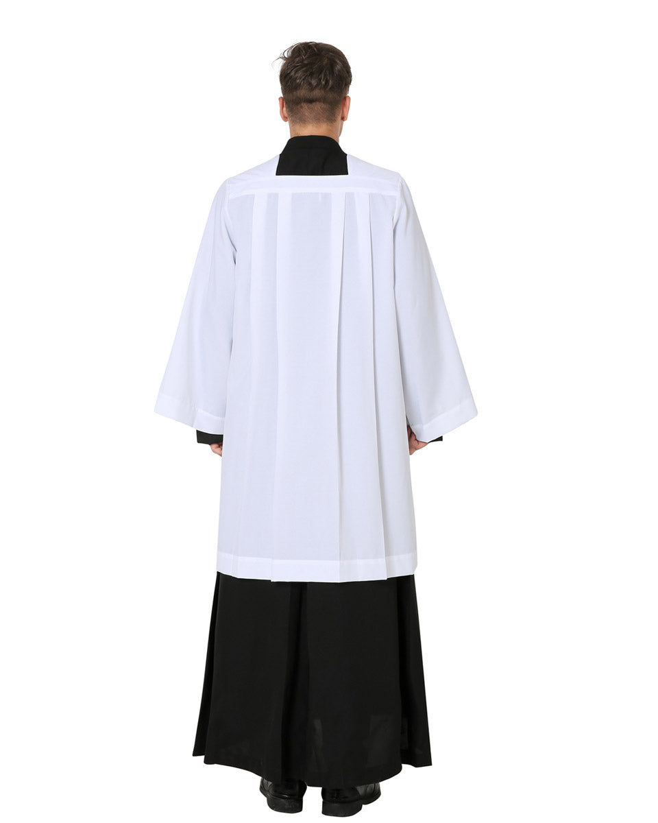 Premium Square Neckline Surplice - White
