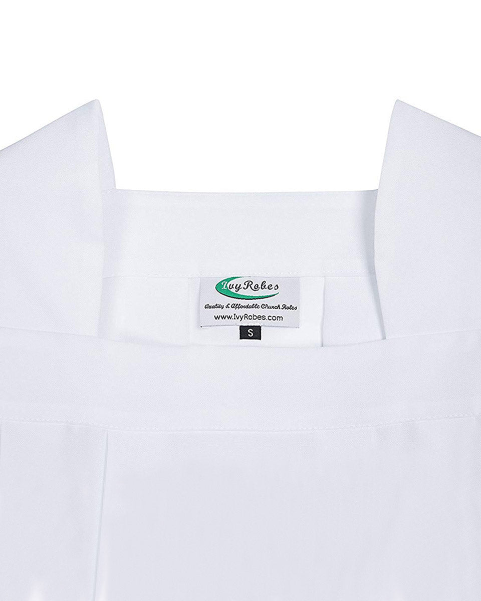 Premium Square Neckline Surplice - White