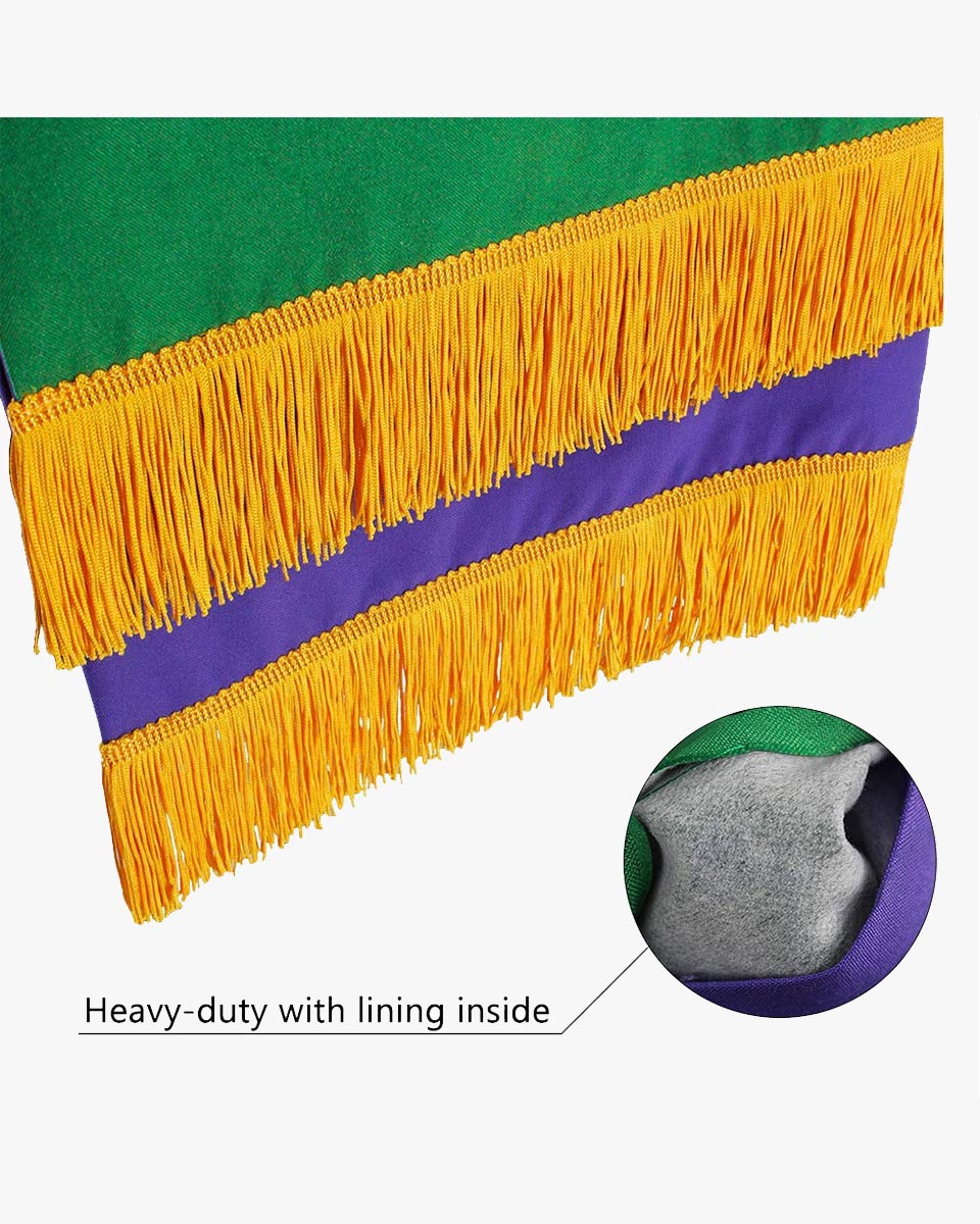 Reversible Paraments with Embroidered Cross IHS - Green/Purple