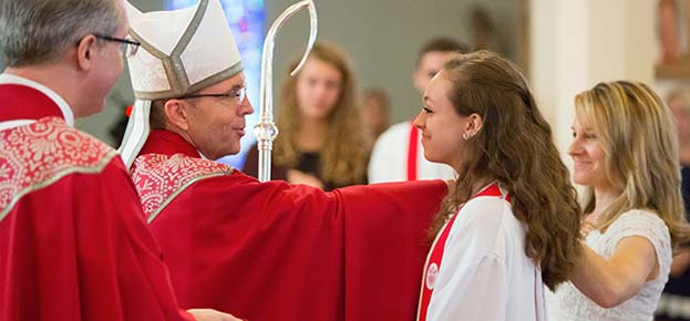 White/Red Catholic Confirmation Robes and Gowns | IvyRobes – Ivyrobes