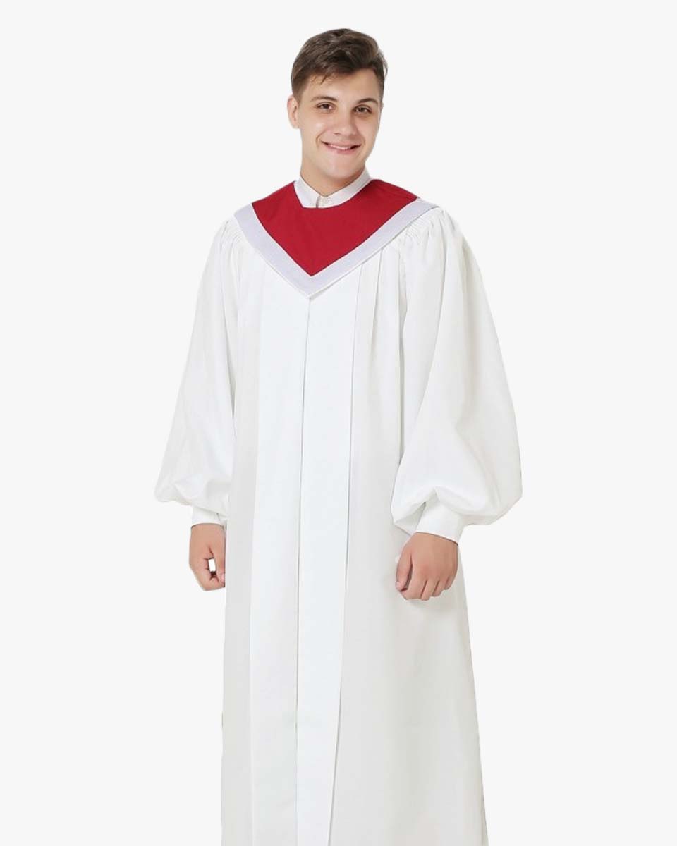 Senior Fluted Trinity Choir Robes Cuff Sleeve with Reversible Stoles