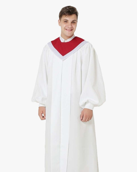 Senior Fluted Trinity Choir Robes Cuff Sleeve with Reversible Stoles
