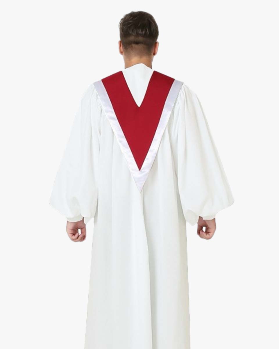 Senior Fluted Trinity Choir Robes Cuff Sleeve with Reversible Stoles