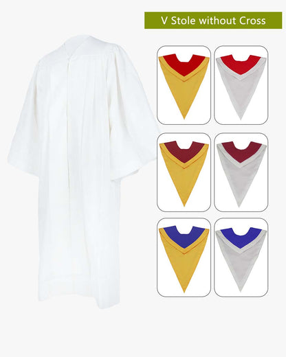 Senior Fluted Trinity Choir Robes Open Sleeve with Reversible Stoles