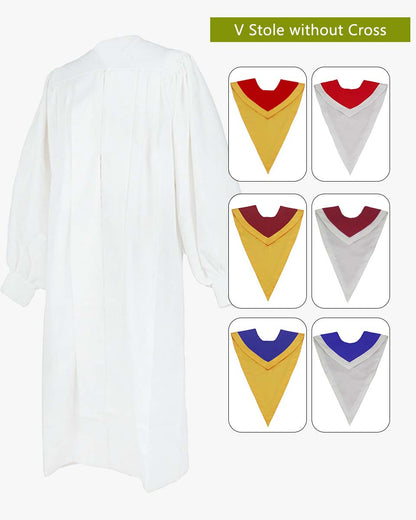 Senior Fluted Trinity Choir Robes Cuff Sleeve with Reversible Stoles
